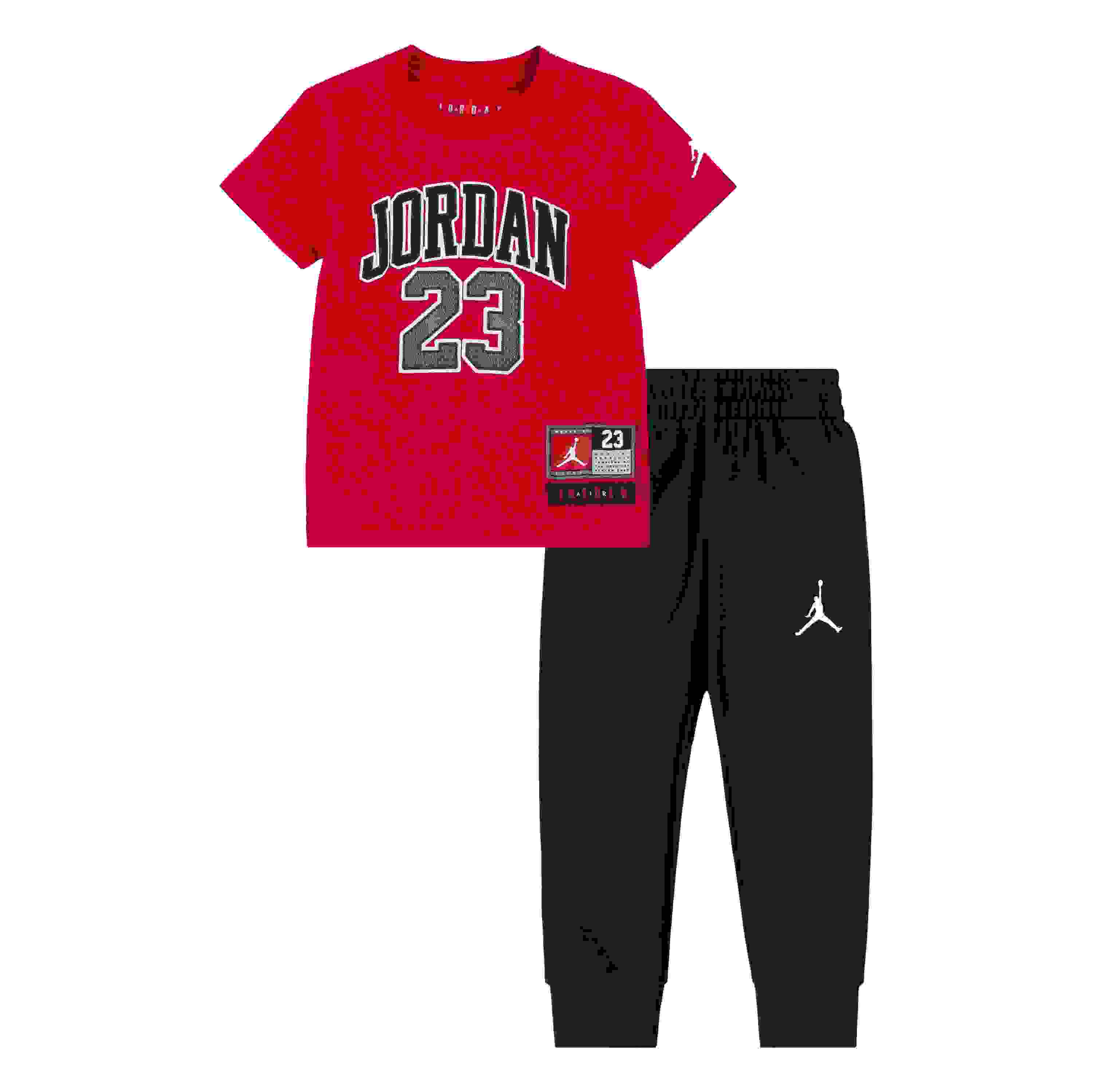 Jordan Jogger Toddler Kids' Red/Black Set
